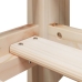 Cama litera con techo madera maciza de pino 80x200 cm