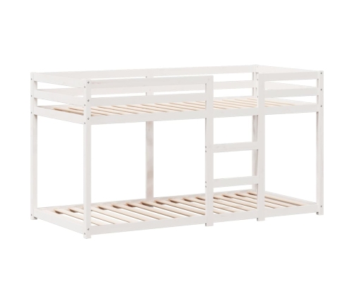 vidaXL Cama litera con techo madera maciza de pino blanco 90x190 cm