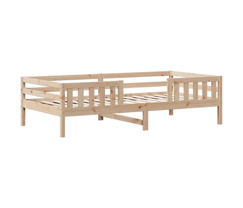 Estructura de cama con techo madera maciza de pino 100x200 cm