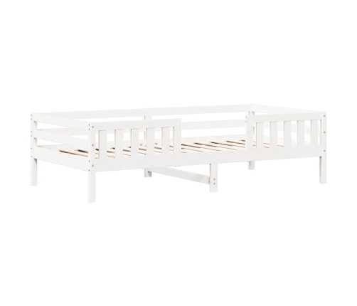 vidaXL Estructura cama con techo madera maciza pino blanca 80x200 cm