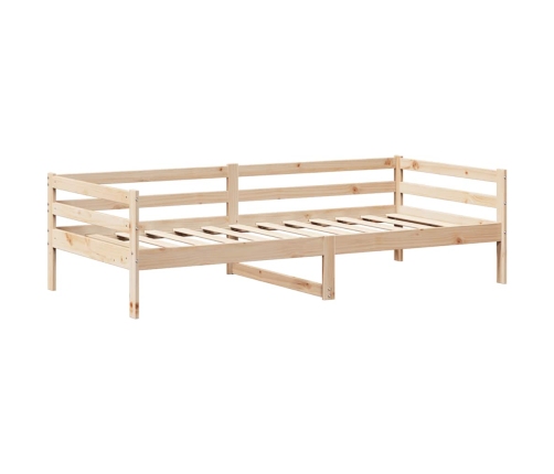 Sofá cama con techo de madera maciza de pino 80x200 cm