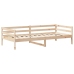 Set de sofá cama con banco y techo madera maciza pino 80x200 cm