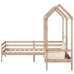 Set de sofá cama con banco y techo madera maciza pino 80x200 cm