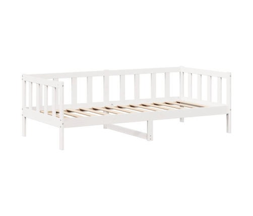 Sofá cama con techo madera maciza de pino blanco 90x200 cm