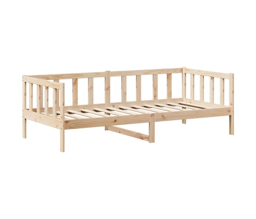 Sofá cama con techo de madera maciza de pino 80x200 cm