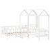 Sofá cama con techo madera maciza de pino blanco 90x200 cm
