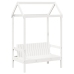 Sofá cama con techo madera maciza de pino blanco 90x200 cm