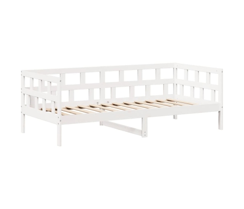 vidaXL Sofá cama con techo madera maciza de pino blanco 90x190 cm