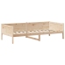 Sofá cama con techo de madera maciza de pino 80x200 cm