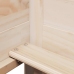 Sofá cama con techo de madera maciza de pino 80x200 cm