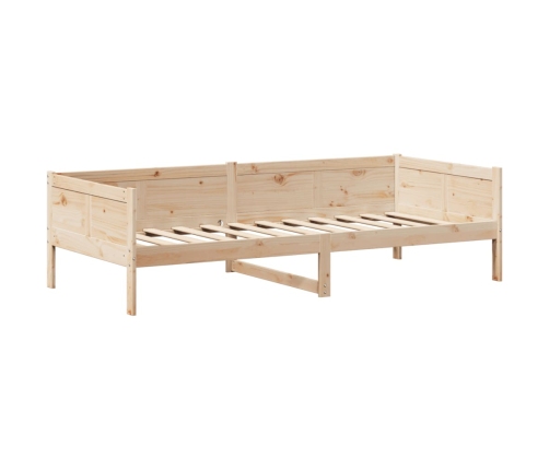 Set de sofá cama y banco con techo madera maciza pino 90x190 cm