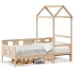 Sofá cama con techo madera maciza de pino 90x200 cm