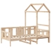 Sofá cama con techo de madera maciza de pino 80x200 cm