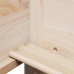 Sofá cama con techo de madera maciza de pino 80x200 cm