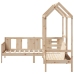 Set de sofá cama con banco y techo madera maciza pino 90x200 cm
