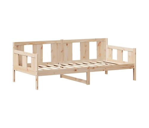 Set de sofá cama y banco con techo madera maciza pino 90x190 cm