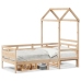 Sofá cama con techo madera maciza de pino 90x190 cm