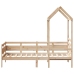 Sofá cama con techo madera maciza de pino 90x190 cm