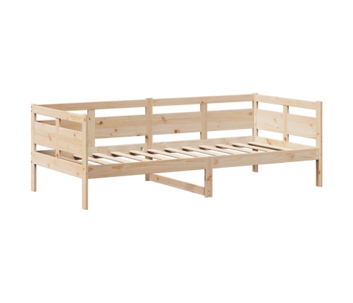 Sofá cama con techo madera maciza de pino 90x190 cm