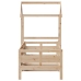 Sofá cama con techo madera maciza de pino 90x190 cm