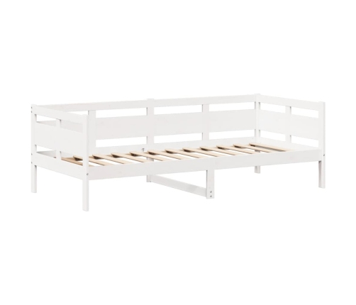 Sofá cama con techo madera maciza de pino blanco 90x190 cm