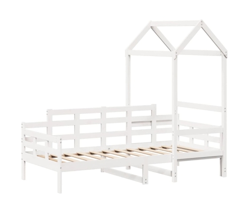 Sofá cama madera maciza de pino blanco 80x200 cm
