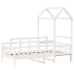 Sofá cama madera maciza de pino blanco 80x200 cm