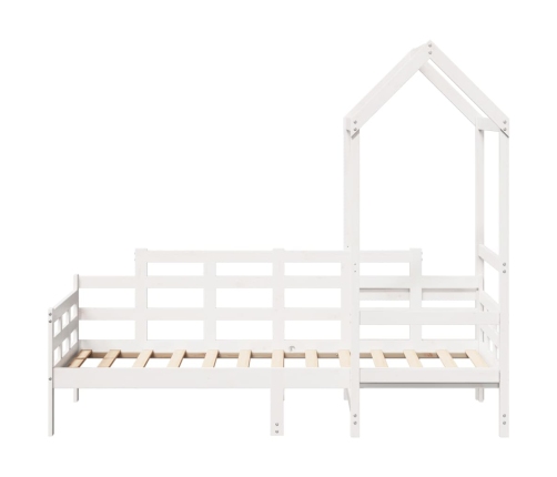 Sofá cama madera maciza de pino blanco 80x200 cm