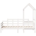Sofá cama madera maciza de pino blanco 80x200 cm