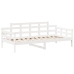 Sofá cama madera maciza de pino blanco 80x200 cm