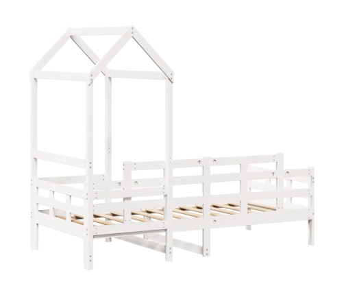 Sofá cama madera maciza de pino blanco 80x200 cm