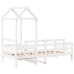 Sofá cama madera maciza de pino blanco 80x200 cm