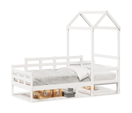 Sofá cama madera maciza de pino blanco 80x200 cm