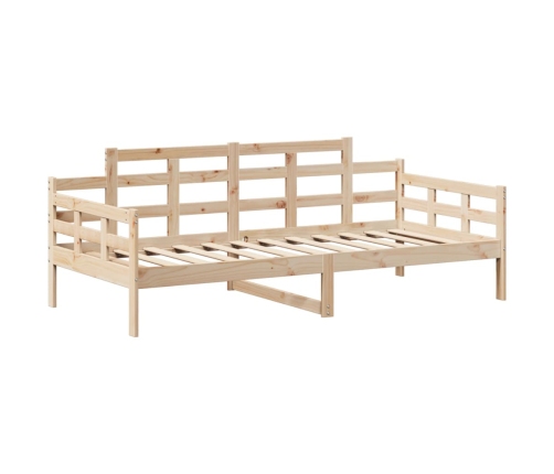 Sofá cama con techo madera maciza de pino 90x190 cm