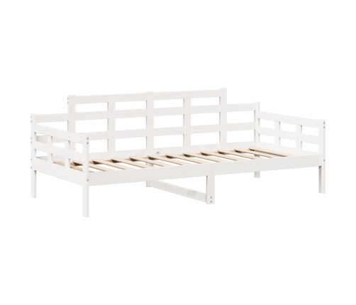 Sofá cama con techo madera maciza de pino blanco 90x190 cm