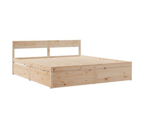 vidaXL Estructura de cama con cajones madera maciza de pino 200x200 cm