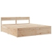 vidaXL Estructura de cama con cajones madera maciza de pino 200x200 cm