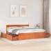 vidaXL Estructura de cama cajones madera pino marrón cera 180x200 cm