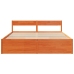 vidaXL Estructura de cama cajones madera pino marrón cera 180x200 cm