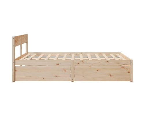 Estructura de cama sin colchón madera maciza de pino 160x200 cm