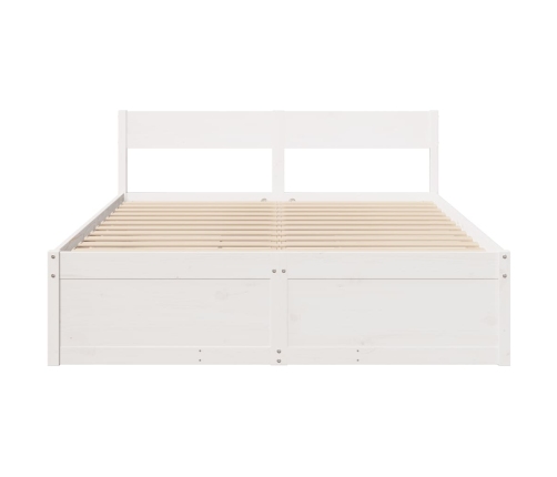 Estructura de cama sin colchón madera maciza de pino 160x200 cm