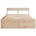 Estructura de cama sin colchón madera maciza de pino 140x190 cm