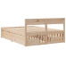 Estructura de cama sin colchón madera maciza de pino 140x190 cm