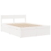 vidaXL Estructura de cama con cojines madera de pino blanca 140x190 cm