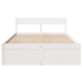 vidaXL Estructura de cama con cojines madera de pino blanca 140x190 cm