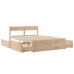 Estructura de cama sin colchón madera maciza de pino 135x190 cm