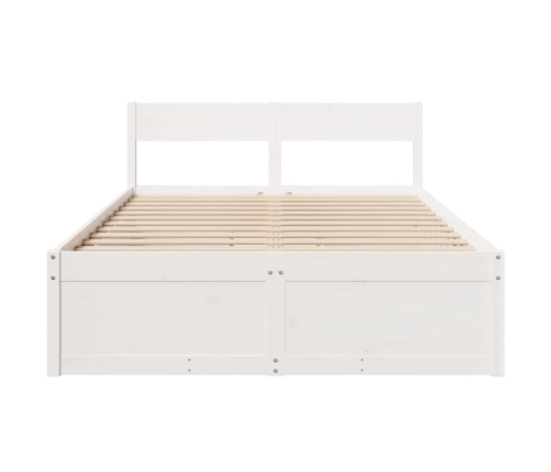 Estructura de cama sin colchón madera de pino blanco 135x190 cm