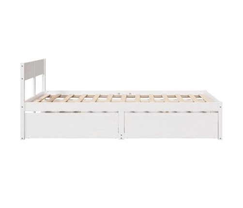 Estructura de cama sin colchón madera de pino blanco 135x190 cm