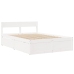 Estructura de cama sin colchón madera maciza blanca 120x190 cm