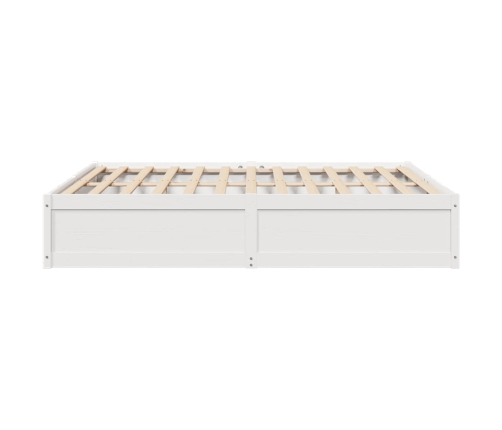 Estructura de cama sin colchón madera maciza blanca 200x200 cm